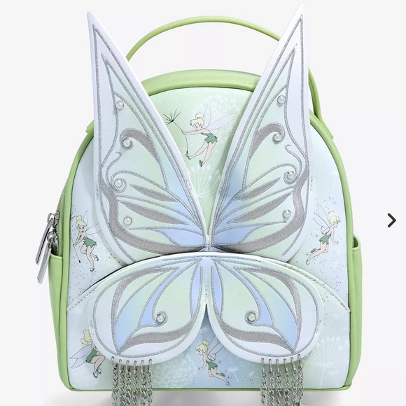 Danielle Nicole Disney Peter Pan Tinker Bell Wings Dangle Mini Backpack - Picture 1 of 10